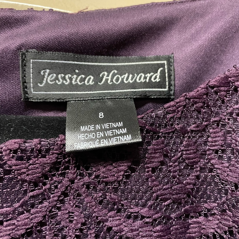 Jessica Howard 3/4 Sleeve Lace Shift Dress - Picture 3 of 3